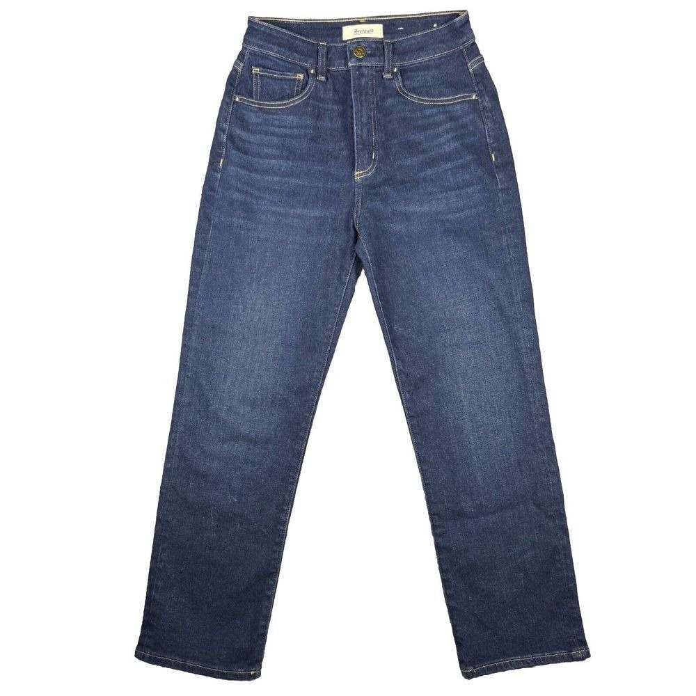 Revtown Decade Denim High Rise‎ Jeans Womens Dark Wash Straight Fit 27 Regular